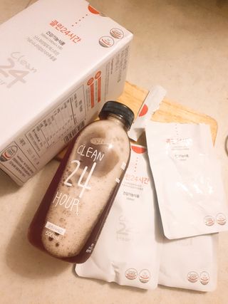클린24시간 1BOX(5포) + 전용보틀(500ml) — 5점을 준 리뷰어가 2022년 7월 올린 사용 사진