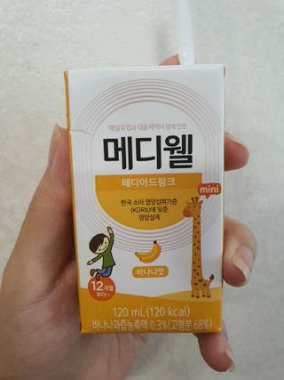 메디웰 페디아드링크 미니 바나나맛 — 5점을 준 리뷰어가 2022년 9월 올린 사용 사진