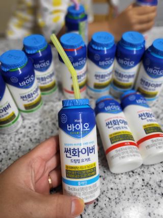 LIVE 매일바이오 썬화이버 드링킹 요거트 — 5점을 준 리뷰어가 2022년 8월 올린 사용 사진