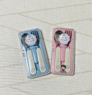 유비맘 스푼포크 케이스 세트 1+1 _컬러랜덤 발송 — 5점을 준 리뷰어가 2021년 1월 올린 사용 사진