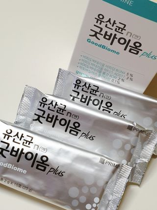 프리마인 유산균 국가지정연구소 선정, 살아있는 생유산균 200억 마리의 힘. 유산균n굿바이옴플러스 — 5점을 준 리뷰어가 2022년 4월 올린 사용 사진