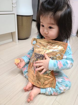 미즈꼬레아 치즈맛 누룽지크리스피 — 5점을 준 리뷰어가 2022년 2월 올린 사용 사진
