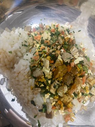 해풀잎 누구나 김밥*1ea [(혼합야채 35g *1ea,  김밥김 (5g, 5ea),  양념간장 (6g, 5ea), 참기름(5g, 2ea)] — 5점을 준 리뷰어가 2022년 7월 올린 사용 사진