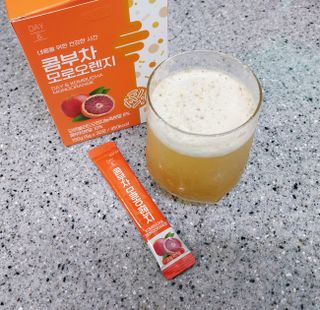 참앤들황토농원 7가지 맛! 탄산 톡톡! 스파클링! 데이앤 콤부차 7종 10포 1박스씩 ★총 7박스★ — 5점을 준 리뷰어가 2023년 2월 올린 사용 사진