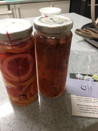 공간알파 시그니처 핑크레몬청 + 장미레몬코디얼 2종 세트 — 5점을 준 리뷰어가 2021년 12월 올린 사용 사진
