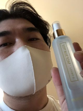 멈칫 X 최준 헤어 앤 바디미스트 소프트블루솝, 마젠타레이디 2종 — 5점을 준 리뷰어가 2021년 8월 올린 사용 사진