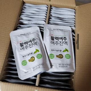 참유원 특허제조 활력 여주진액 여주즙 50포 — 5점을 준 리뷰어가 2022년 1월 올린 사용 사진