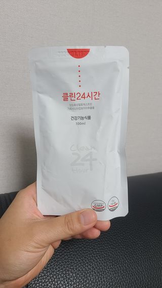 클린24시간 1BOX(5포) + 전용보틀(500ml) — 5점을 준 리뷰어가 2022년 8월 올린 사용 사진