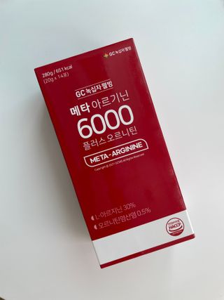 메타아르기닌 GC녹십자웰빙 메타 아르기닌 6000 플러스 오르니틴 — 5점을 준 리뷰어가 2022년 10월 올린 사용 사진