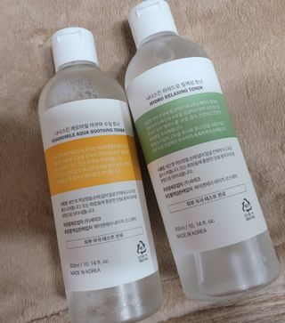 나나스킨 캐모마일아쿠아수딩토너 — 5점을 준 리뷰어가 2021년 3월 올린 사용 사진