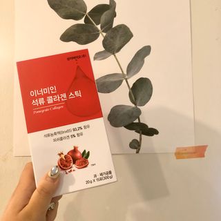 이너미인 석류 콜라겐 스틱 — 3.5점을 준 리뷰어가 2021년 1월 올린 사용 사진