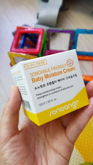 소노앙쥬 프렌들리 베이비 고보습크림 — 5점을 준 리뷰어가 2022년 9월 올린 사용 사진