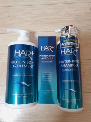헤어플러스 단백질탈모샴푸 500ml+단백질본드앰플 145ml — 5점을 준 리뷰어가 2021년 3월 올린 사용 사진