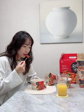 프리 [요리궁리] 타입 B (매콤,치즈,매콤까르보) 꽃떡볶이 6개입 세트 — 5점을 준 리뷰어가 2024년 12월 올린 사용 사진