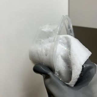 부직포나라 중금속유해물질ZERO 뜯어쓰는 주방 일회용수세미 60매 2매 — 5점을 준 리뷰어가 2022년 11월 올린 사용 사진