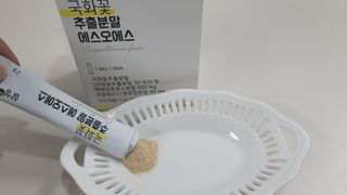체인미 국화꽃 추출분말 에스오에스 곡류효소 과일채소 17종 혼합 분말 스틱 — 4점을 준 리뷰어가 2021년 11월 올린 사용 사진