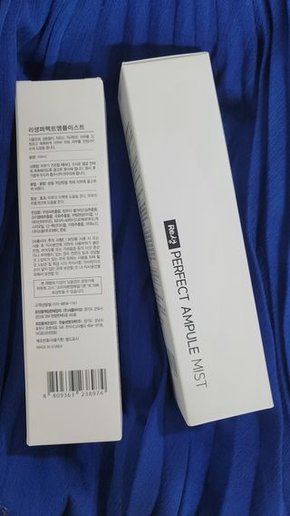 리생 [Re생] 퍼팩트 앰플 이중 기능성 미스트 100ml  피부미백 주름개선 = 총 2개 200ml 증정 — 4점을 준 리뷰어가 2021년 9월 올린 사용 사진