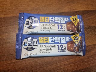 이지프로틴바 3종x각 2ea (고단백질바, 멀티단백질바, 식물성단백질바) — 5점을 준 리뷰어가 2024년 2월 올린 사용 사진