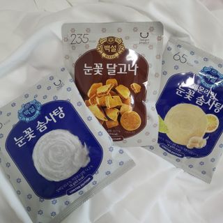 딜라이트 프로젝트  달콤한 눈꽃 간식세트( 눈꽃 솜사탕 / 레몬라임 솜사탕 / 달고나 총 7EA+스마트톡 증정) — 5점을 준 리뷰어가 2022년 5월 올린 사용 사진