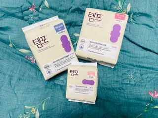 나우[템포] 템포 패드 내추럴 순면 생리대 SET(중형 슬림 + 대형 + 라이너) — 4.5점을 준 리뷰어가 2024년 4월 올린 사용 사진