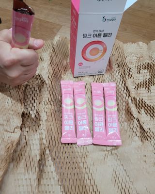 [인디닥터] 면역 생생 핑크 이뮨 젤리 — 5점을 준 리뷰어가 2022년 5월 올린 사용 사진