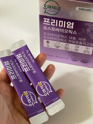 [유산균] 오마이락 프리미엄 포스트바이오틱스 30P — 5점을 준 리뷰어가 2022년 12월 올린 사용 사진
