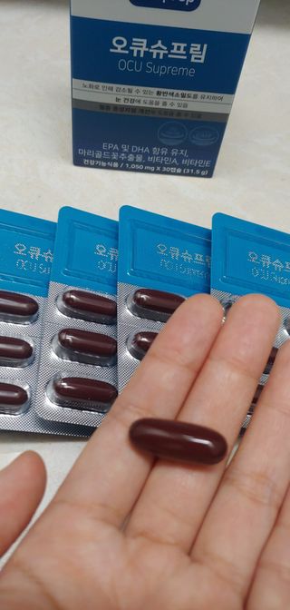 뉴트리션팩토리 비타프렙 오큐슈프림 루테인 오메가3 1050mg — 5점을 준 리뷰어가 2021년 8월 올린 사용 사진