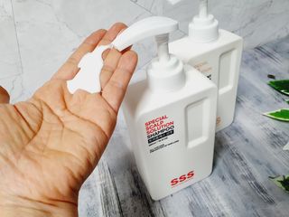 트리플에스 탈모 샴푸 580ml + 실크 트리트먼트 580ml — 5점을 준 리뷰어가 2021년 5월 올린 사용 사진