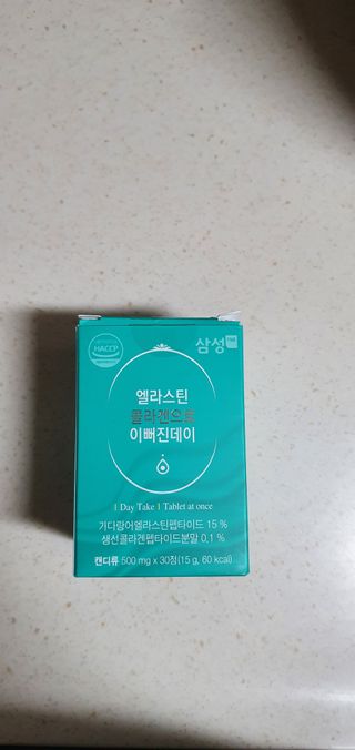 체인미 엘라스틴 콜라겐으로 이뻐진데이 500mg x 30정 — 5점을 준 리뷰어가 2021년 12월 올린 사용 사진