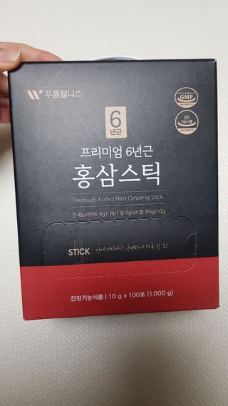 [푸름웰니스] 프리미엄 6년근 홍삼스틱 3mg x 100포 — 3.5점을 준 리뷰어가 2022년 4월 올린 사용 사진