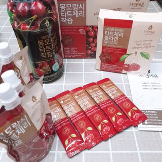 자연에온 몽모랑시 타트체리 3종 세트 구성 - 저분자콜라겐젤리, NFC 착즙주스 — 5점을 준 리뷰어가 2021년 7월 올린 사용 사진