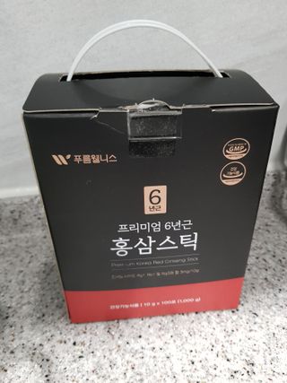 [푸름웰니스] 프리미엄 6년근 홍삼스틱 3mg x 100포 — 5점을 준 리뷰어가 2022년 4월 올린 사용 사진