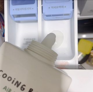 쿠잉베이비 에어워시 세탁세제,섬유유연제 1L — 5점을 준 리뷰어가 2023년 2월 올린 사용 사진