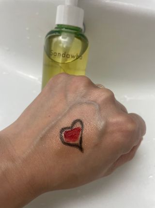스킨큐어 산다화 순한 클렌징 동백 오일 200ml — 3.5점을 준 리뷰어가 2023년 5월 올린 사용 사진