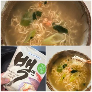 [풀무원] 자연은맛있다 정면, 백면, 홍면  세트 — 5점을 준 리뷰어가 2021년 4월 올린 사용 사진