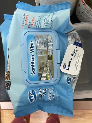 햅스 세균없는 주방 대형 2팩, HAPS sanitizer wipe — 5점을 준 리뷰어가 2022년 2월 올린 사용 사진