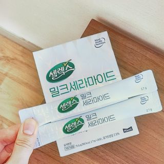 셀렉스스포츠 셀렉스 밀크세라마이드 저분자피쉬콜라겐 28포 X 1박스 — 5점을 준 리뷰어가 2021년 6월 올린 사용 사진