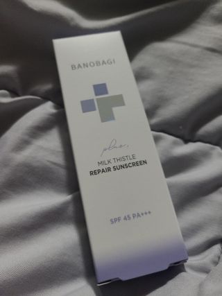 바노바기 코스메틱 바노바기 밀크씨슬 리페어 시카 선스크린 플러스 50ml — 5점을 준 리뷰어가 2023년 2월 올린 사용 사진