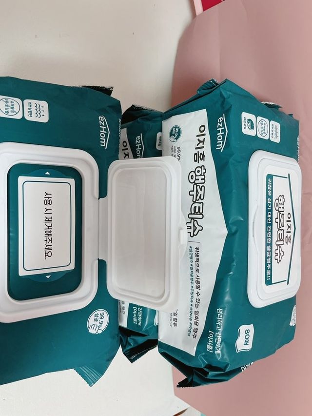 이지홈 간편 살균 행주 티슈 리뷰 사진