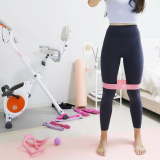 마이웨잇 심으뜸 홈트밴드세트 홈짐 여자홈트레이닝기구 운동용고무밴드 — 5점을 준 리뷰어가 2021년 7월 올린 사용 사진