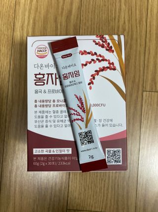 하루 1포로 콜레스테롤, 유산균, 고역가 소화효소까지 한번에 섭취! 다온바이오 홍자임 1개월분(30포) — 5점을 준 리뷰어가 2022년 12월 올린 사용 사진