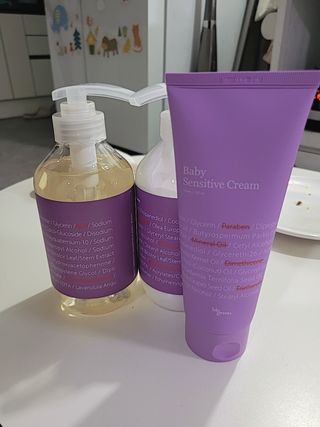 빅그린 베이비라인 3종세트 - 샴푸앤바디워시500ml,올인원로션500ml,바디크림170ml — 5점을 준 리뷰어가 2022년 11월 올린 사용 사진