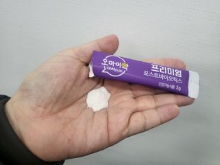 [유산균] 오마이락 프리미엄 포스트바이오틱스 30P — 4점을 준 리뷰어가 2022년 12월 올린 사용 사진