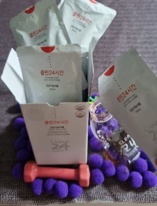 클린24시간 1BOX(5포) + 전용보틀(500ml) — 5점을 준 리뷰어가 2022년 8월 올린 사용 사진