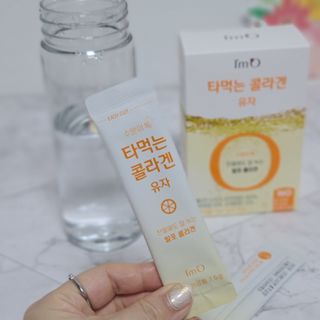 [음료수 대신 가능!]  빠르게 흡수되는 아임오 타먹는 콜라겐 1박스 — 5점을 준 리뷰어가 2023년 4월 올린 사용 사진