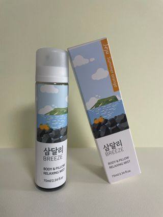제주인디 삼달리 브리즈 바디&필로우 릴렉싱 미스트 제주 하귤 — 5점을 준 리뷰어가 2023년 2월 올린 사용 사진