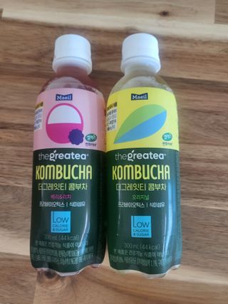 더그레잇티 콤부차 [매일유업] 더그레잇티 44kcal 콤부차 300ml *12개입 (오리지널 6개+베리리치 6개) — 5점을 준 리뷰어가 2023년 8월 올린 사용 사진