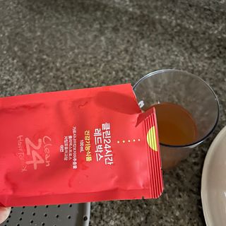 클린24시간 레드박스 1BOX(5포) + 전용보틀(500ml) — 5점을 준 리뷰어가 2024년 1월 올린 사용 사진