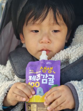 탐라원 건강 어린이 주스, 생생한 주스 3종 - 유기 감귤 주스, 당근과 사과 주스, 감귤 주스 — 5점을 준 리뷰어가 2021년 10월 올린 사용 사진
