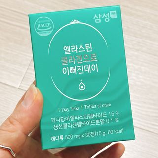 체인미 엘라스틴 콜라겐으로 이뻐진데이 500mg x 30정 — 4.5점을 준 리뷰어가 2021년 12월 올린 사용 사진